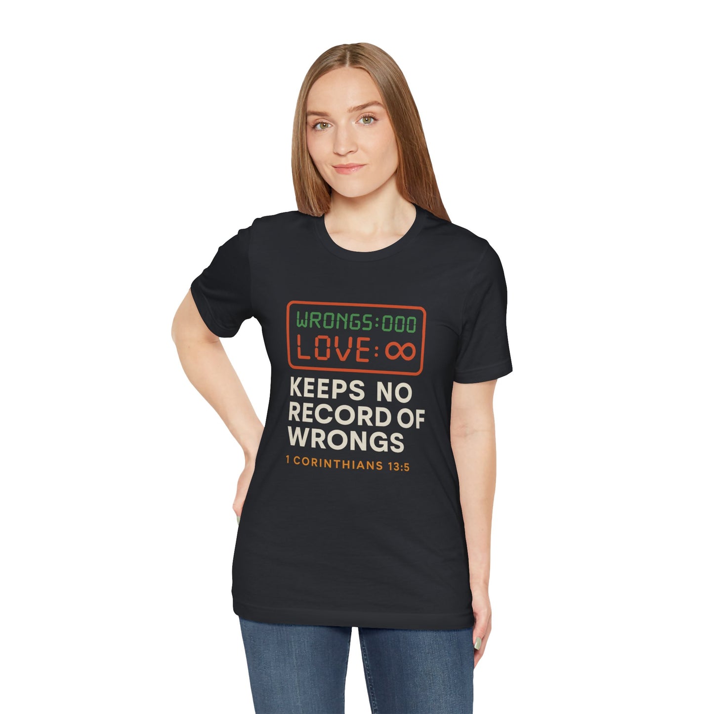 1 Corinthians 13:5 Love Keeps No Record T-Shirt