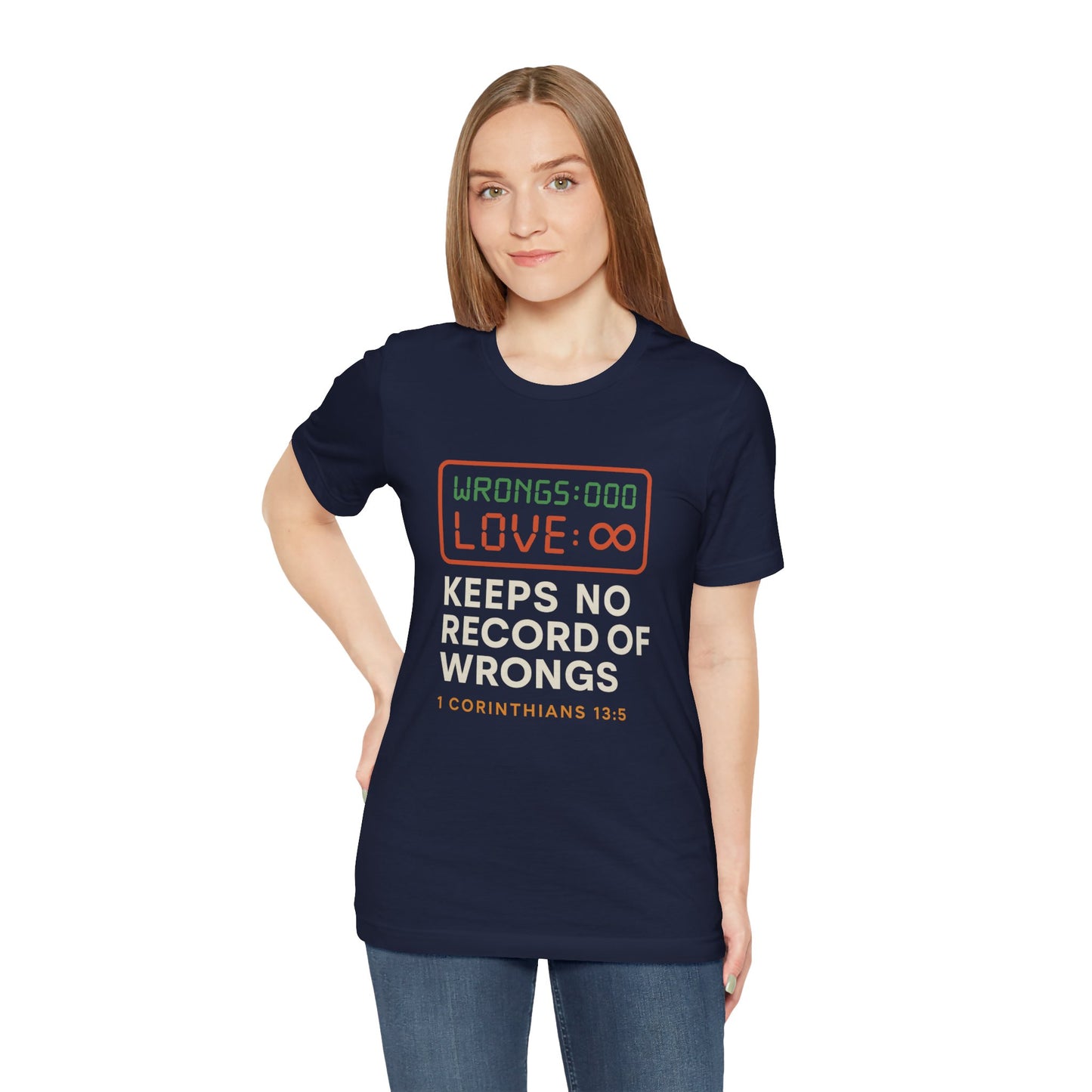 1 Corinthians 13:5 Love Keeps No Record T-Shirt