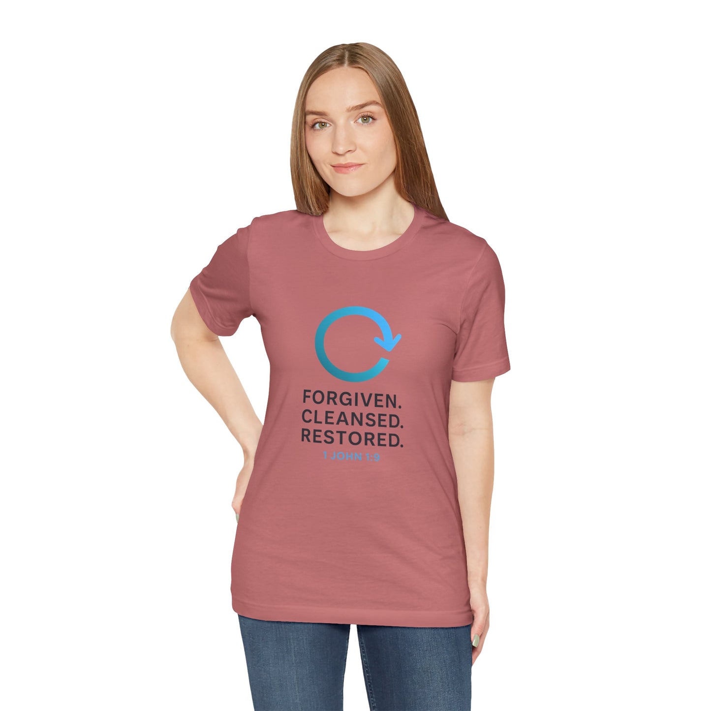 1 John 1:9 Forgiven, Cleansed, Restored T-shirt
