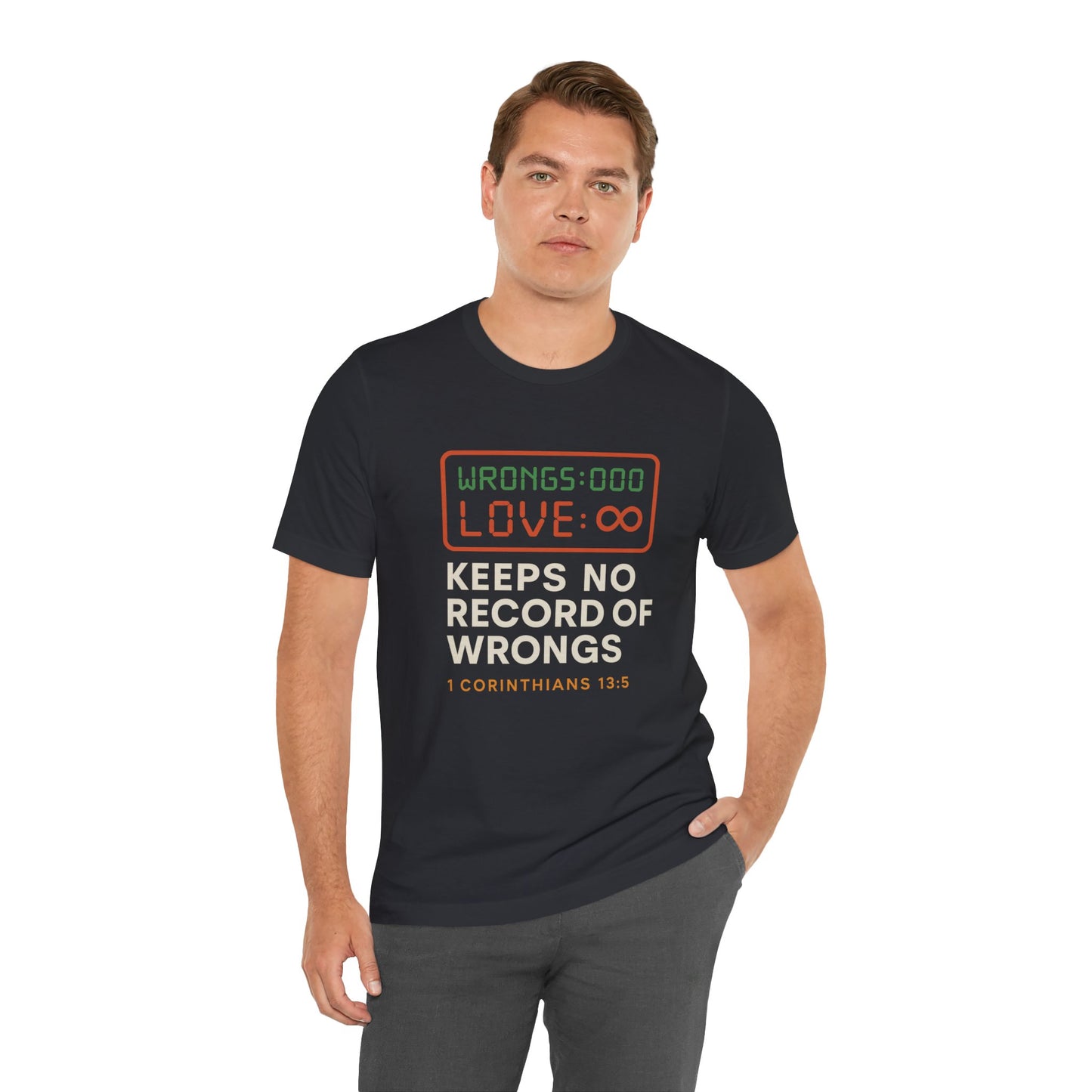1 Corinthians 13:5 Love Keeps No Record T-Shirt