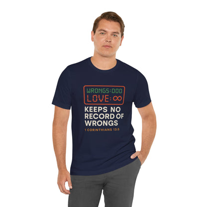 1 Corinthians 13:5 Love Keeps No Record T-Shirt